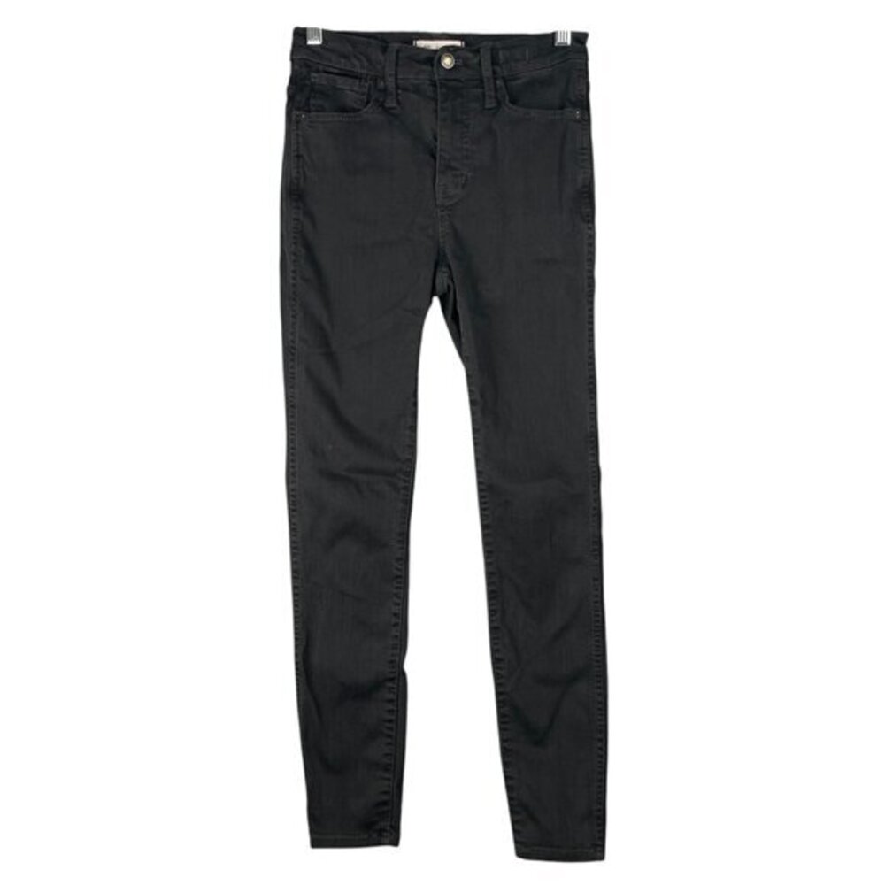 Madewell 10" High Rise Skinny Jeans Women’s Size 26 Black Denim Grunge Y2K
